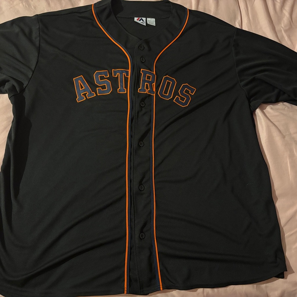 Majestic Navy Jersey with Orange Accents